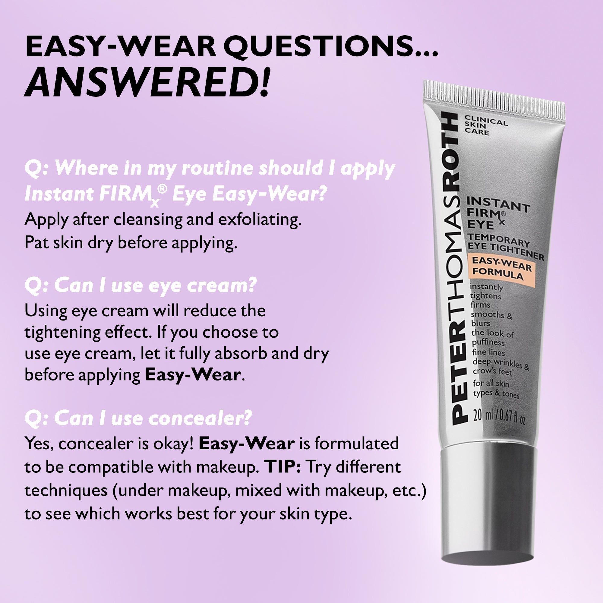 Instant FIRMx Eye Temporary Eye Tightener Easy-Wear Formula-Shop